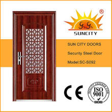 Indian Style Door Steel Door with Window Design (SC-S092)